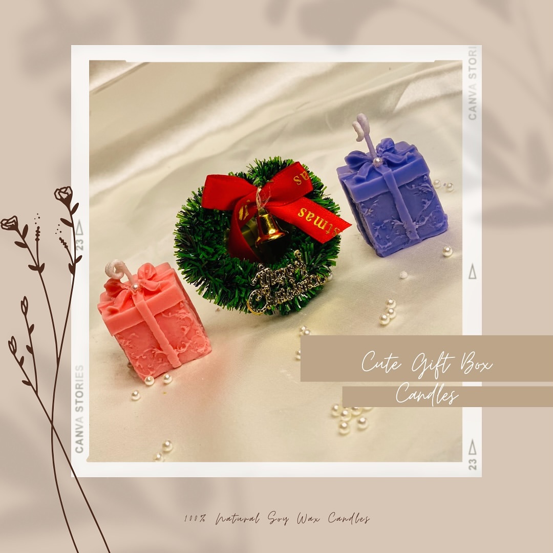 Imagine the soft, warm glow of our Christmas gift box candle illuminating a room, filling the air with a festive and inviting fragrance.